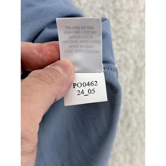 LAKE Pima Cotton Pajama Top Women's XL Blue Short Sleeve EUC - Picture 6 of 7